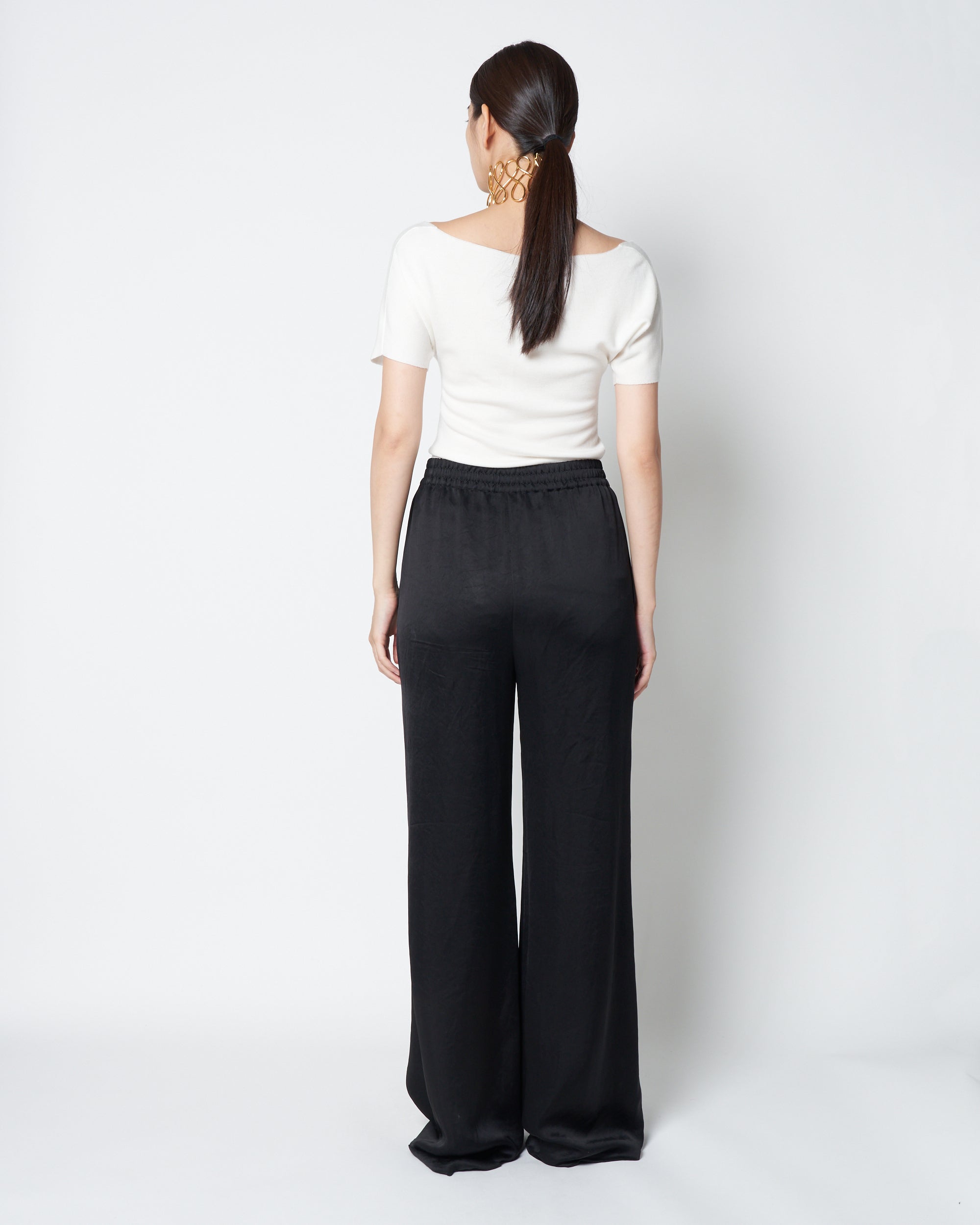 【PRE ORDER】KRISTA - SATIN RELAXED STRAIGHT PANTS