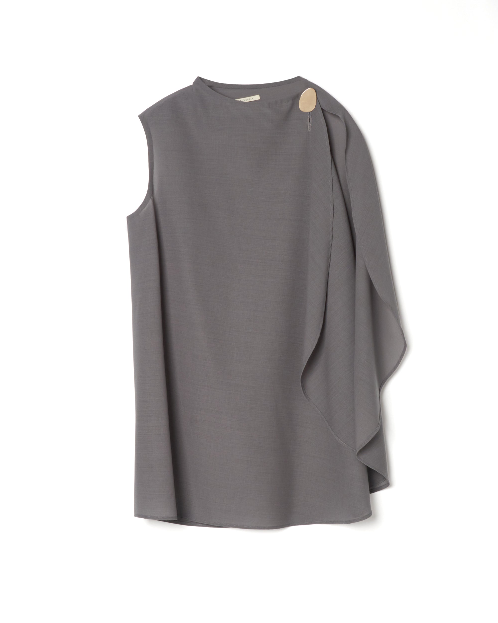 【PRE ORDER】LEVI - WOOL ASYMMETRY DRAPED BLOUSE