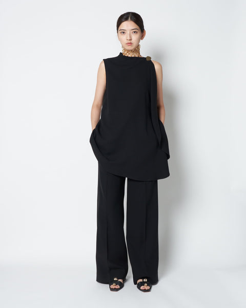 LEVI- SILK ASYMMETRY DRAPED BLOUSE