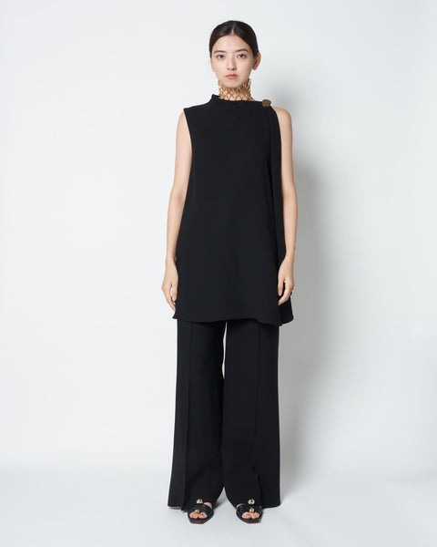 LEVI- SILK ASYMMETRY DRAPED BLOUSE