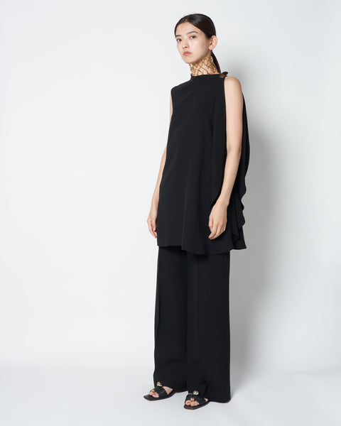LEVI- SILK ASYMMETRY DRAPED BLOUSE