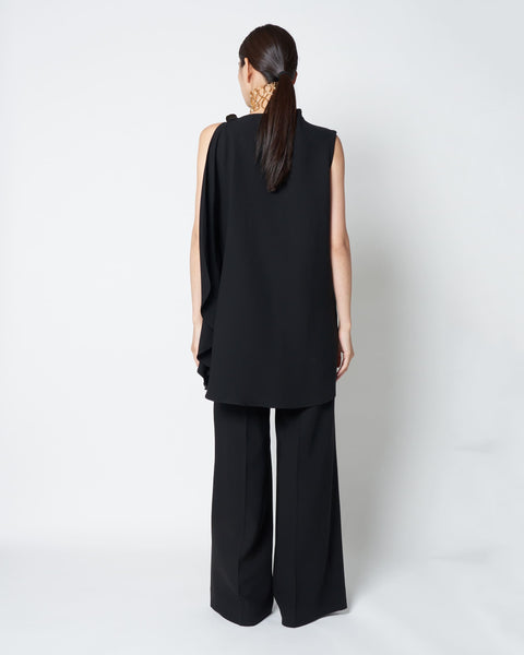 LEVI- SILK ASYMMETRY DRAPED BLOUSE