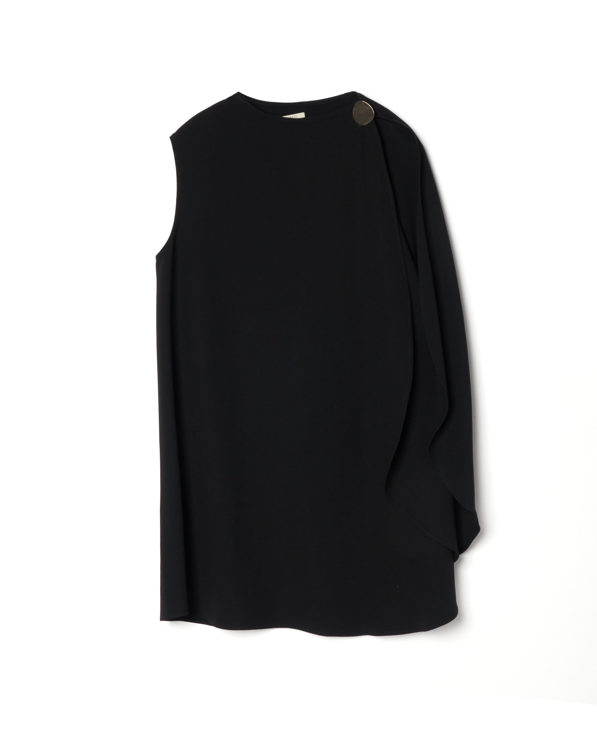 LEVI - WOOL ASYMMETRY DRAPED BLOUSE