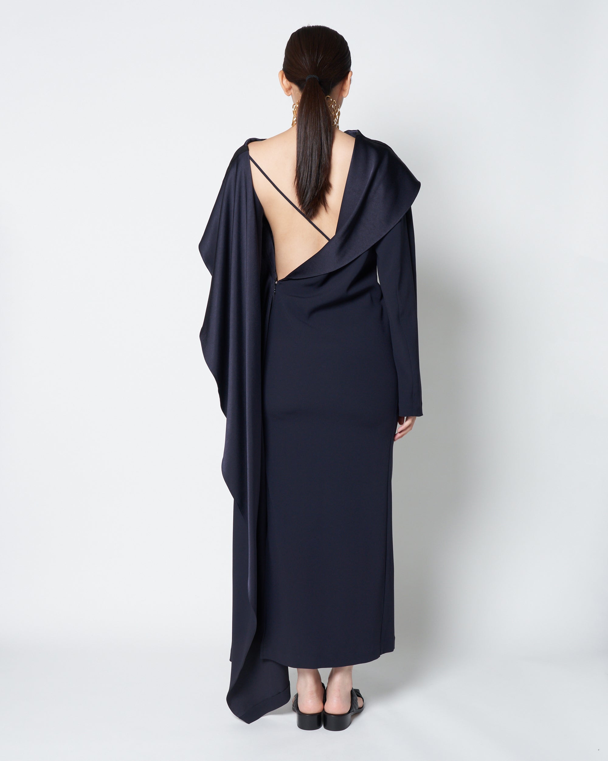 【PRE ORDER】LILIAN - SATIN DRAPED DRESS