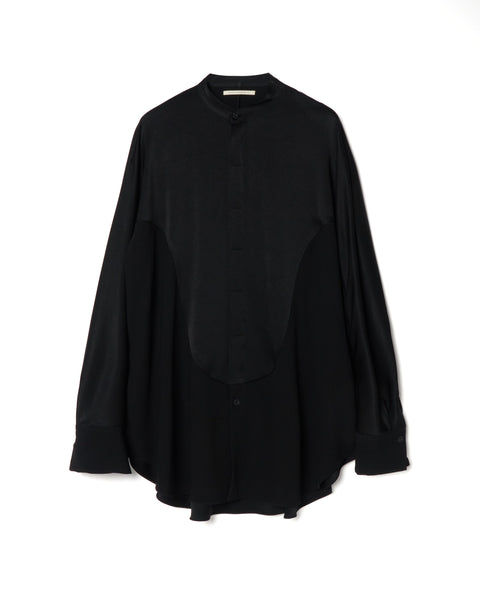 LINDA - BACK SATIN PANELED SHIRT
