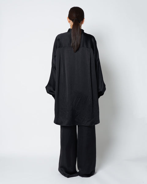 LISILE - GATHERED SATIN OVERSIZE SHIRT