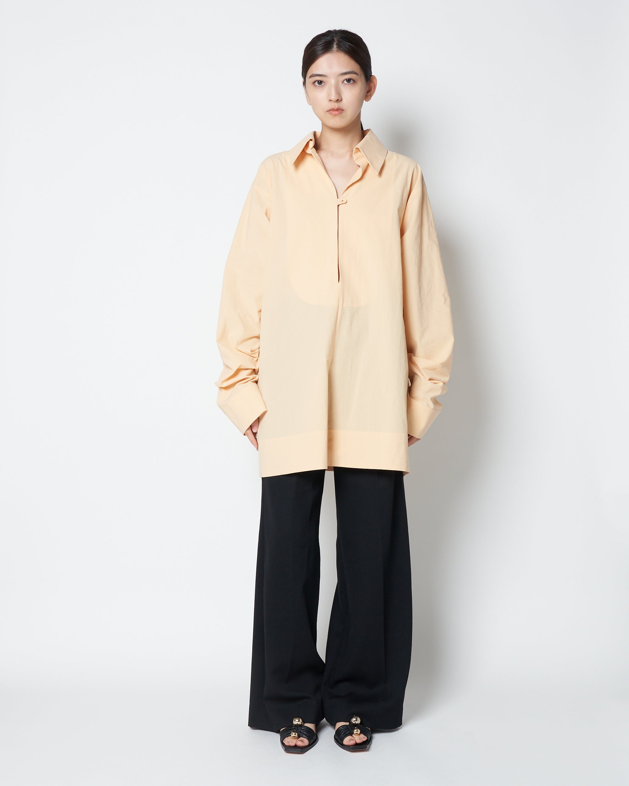 【PRE ORDER】LOWELL - COTTON OVERSIZE PULLOVER SHIRT