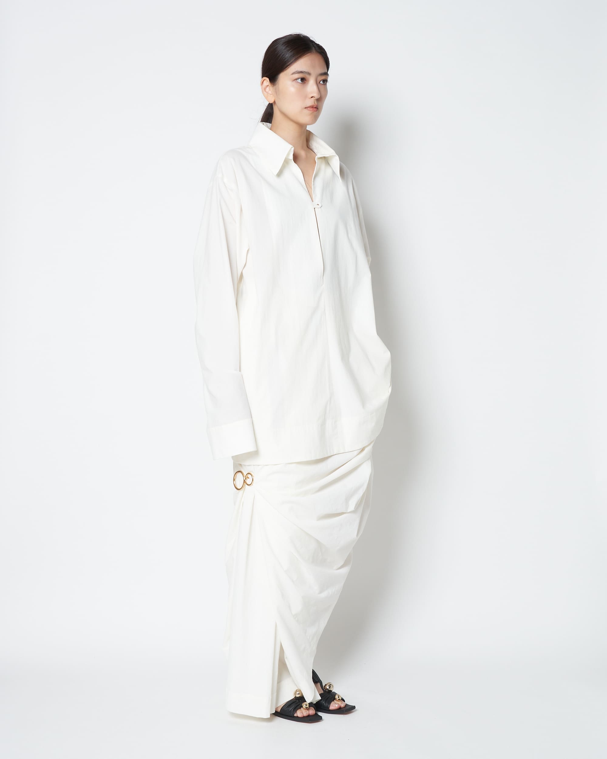 LOWELL - COTTON OVERSIZE PULLOVER SHIRT