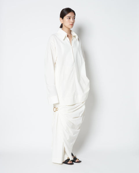 LOWELL - COTTON OVERSIZE PULLOVER SHIRT