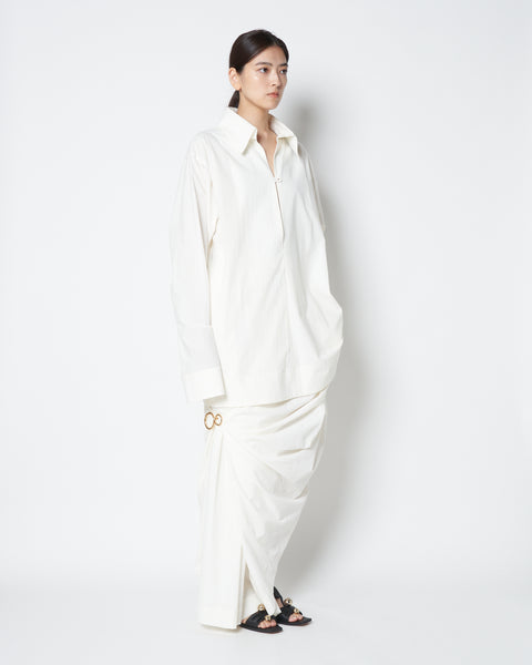 LOWELL - COTTON OVERSIZE PULLOVER SHIRT