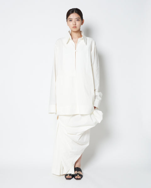 LOWELL - COTTON OVERSIZE PULLOVER SHIRT