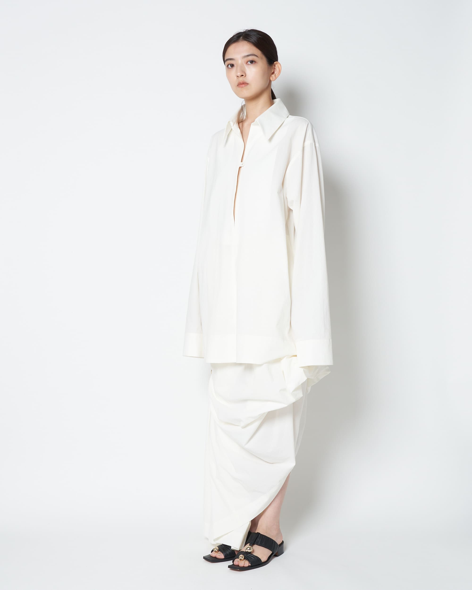 LOWELL - COTTON OVERSIZE PULLOVER SHIRT