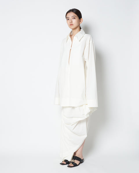 LOWELL - COTTON OVERSIZE PULLOVER SHIRT