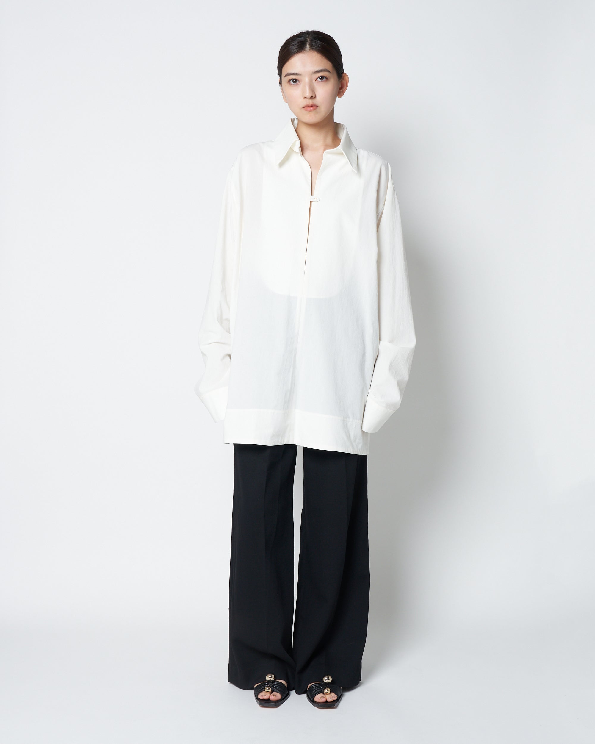 【PRE ORDER】LOWELL - COTTON OVERSIZE PULLOVER SHIRT