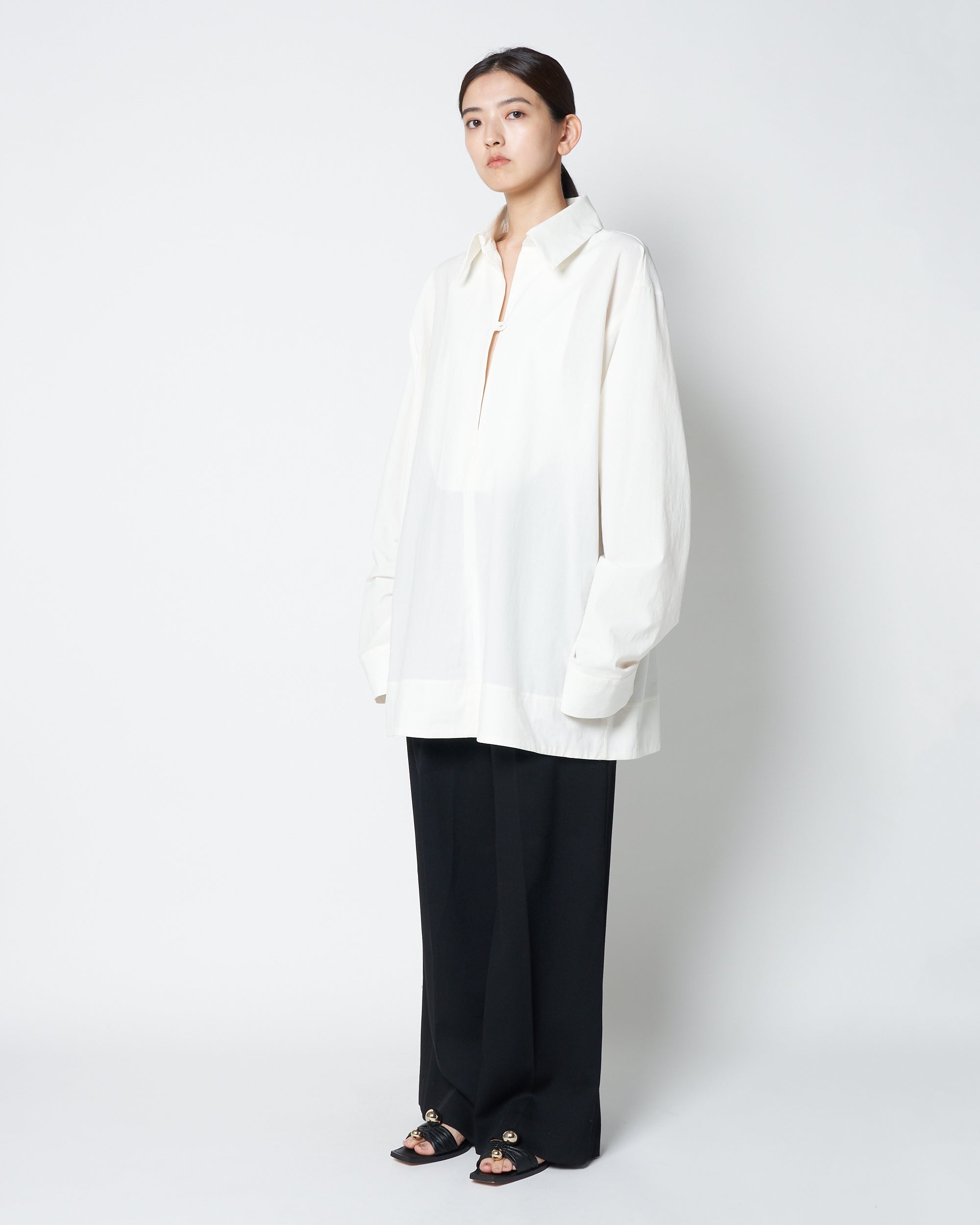 【PRE ORDER】LOWELL - COTTON OVERSIZE PULLOVER SHIRT