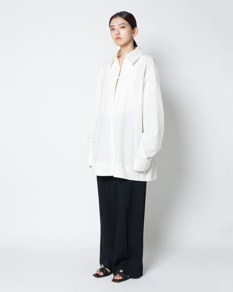 LOWELL - COTTON OVERSIZE PULLOVER SHIRT