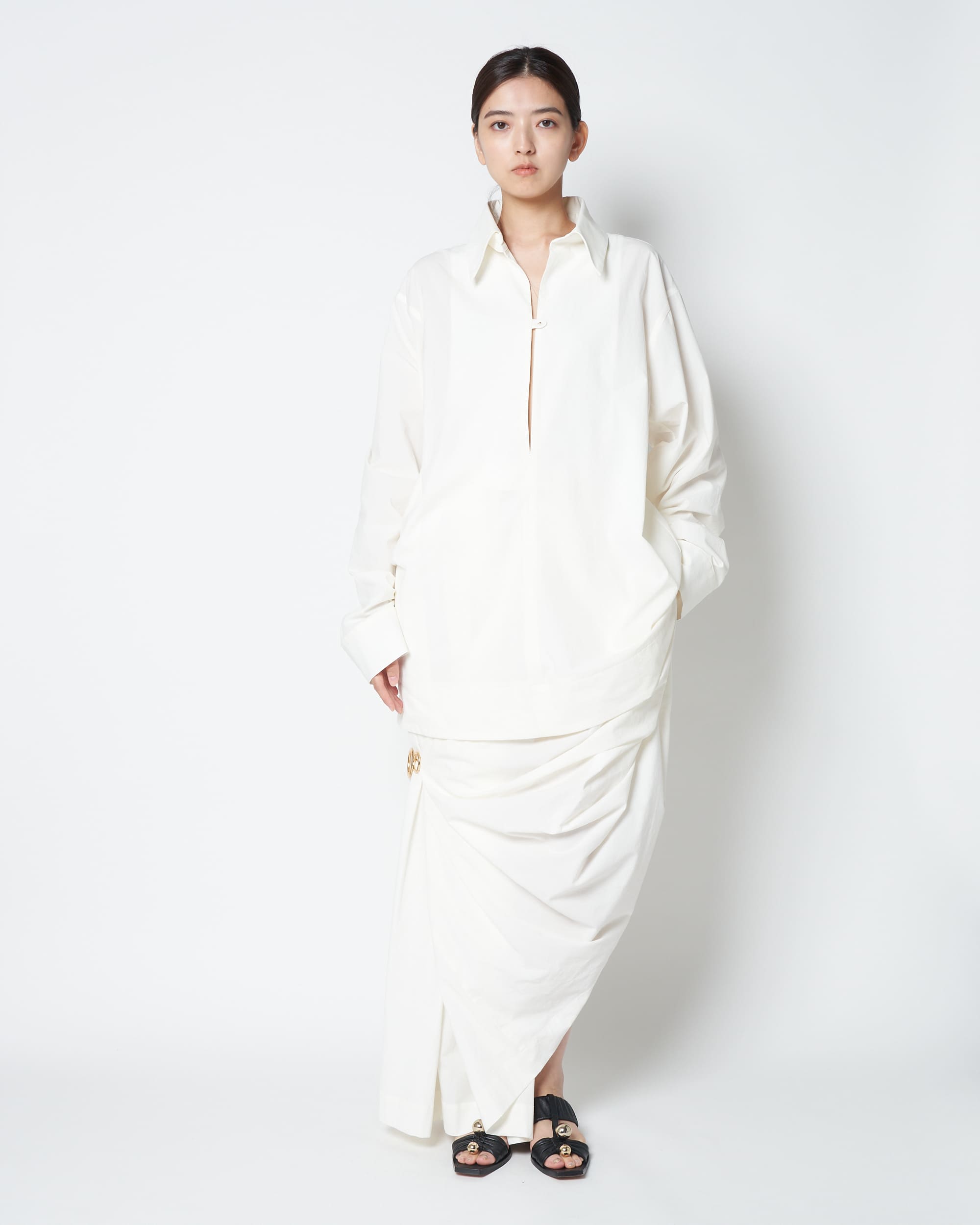 LOWELL - COTTON OVERSIZE PULLOVER SHIRT