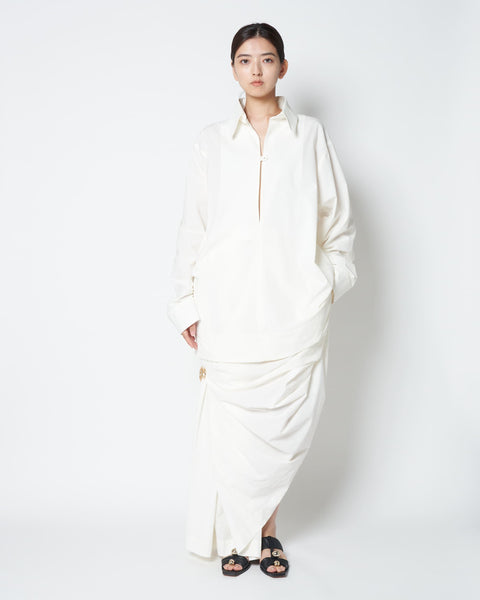 LOWELL - COTTON OVERSIZE PULLOVER SHIRT