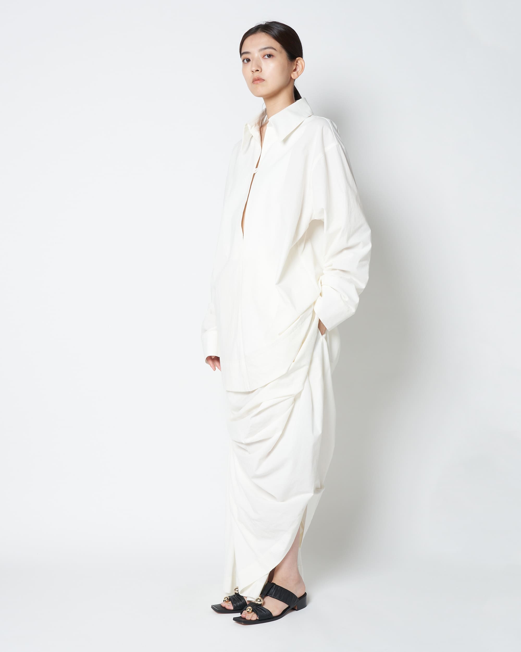 LOWELL - COTTON OVERSIZE PULLOVER SHIRT