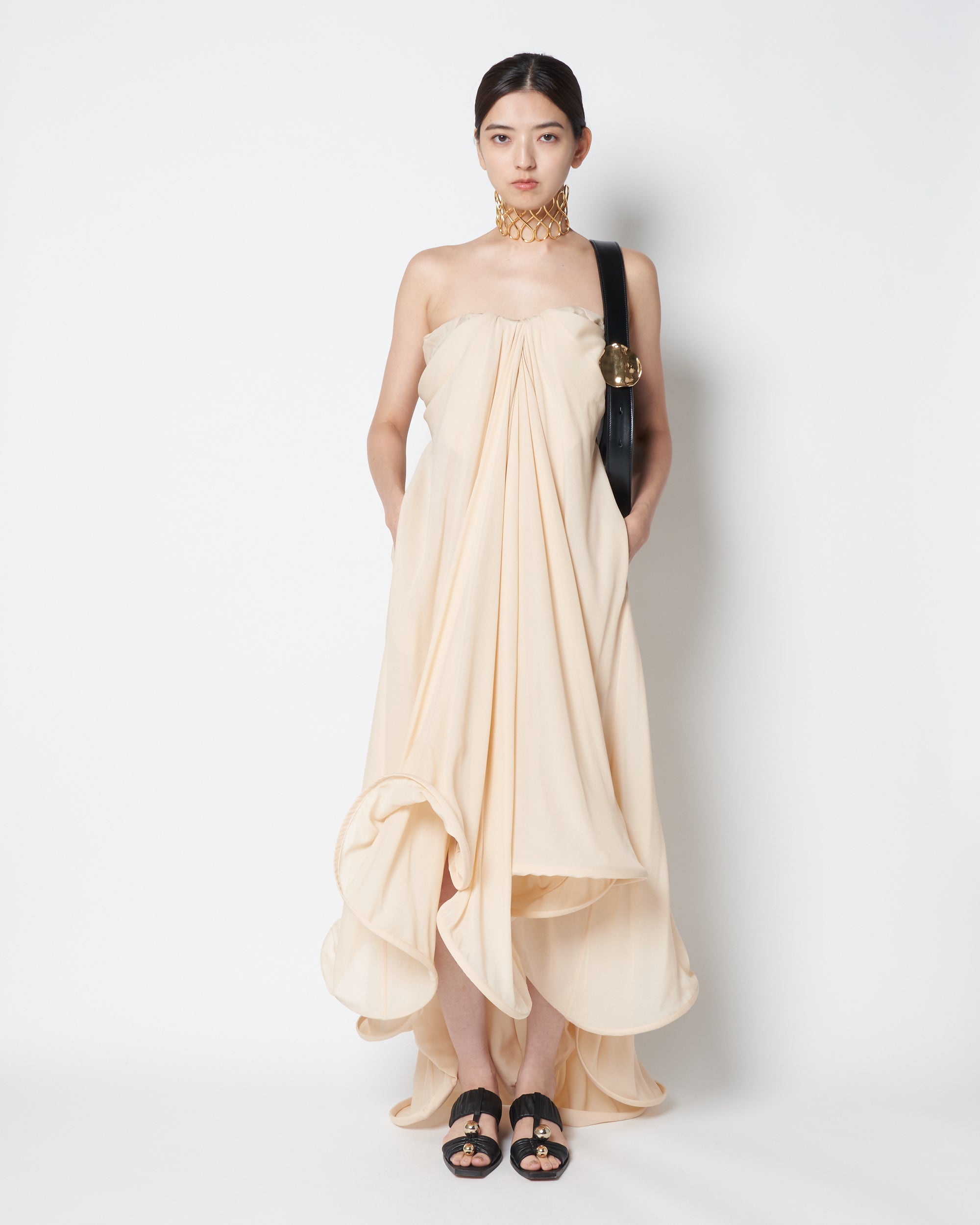 【PRE ORDER】LUISA - SILK STRUCTURED TUBE DRESS