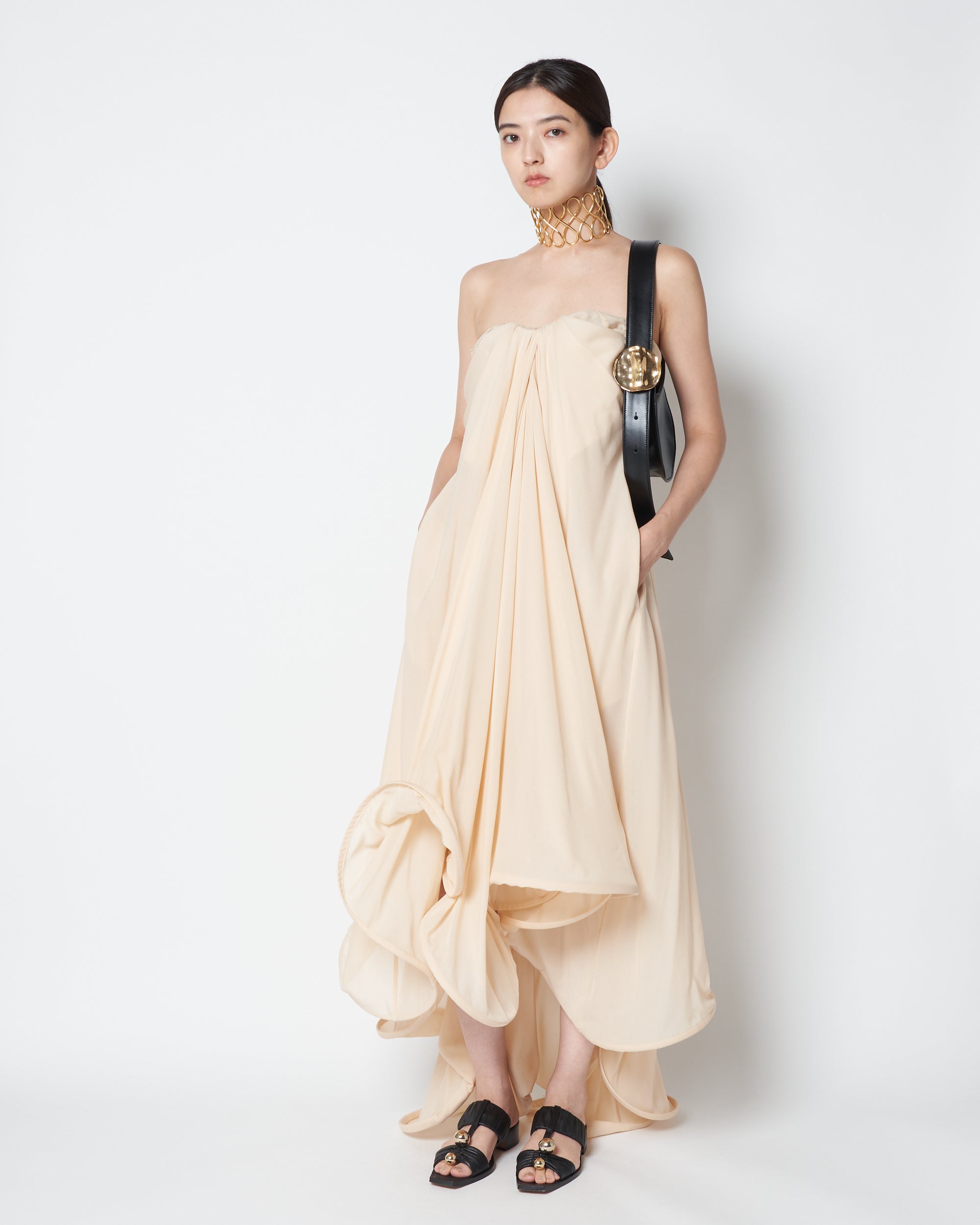 【PRE ORDER】LUISA - SILK STRUCTURED TUBE DRESS