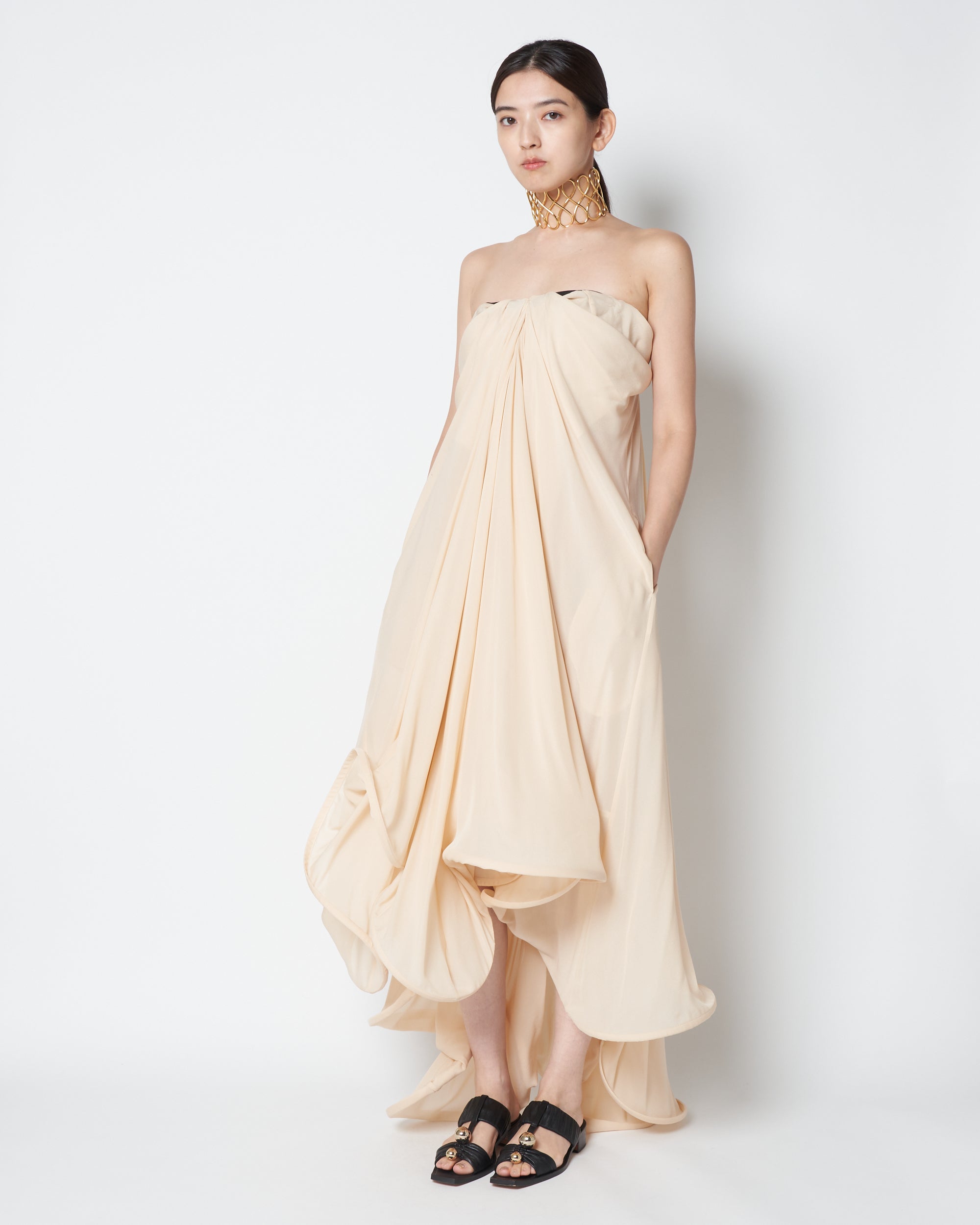 【PRE ORDER】LUISA - SILK STRUCTURED TUBE DRESS