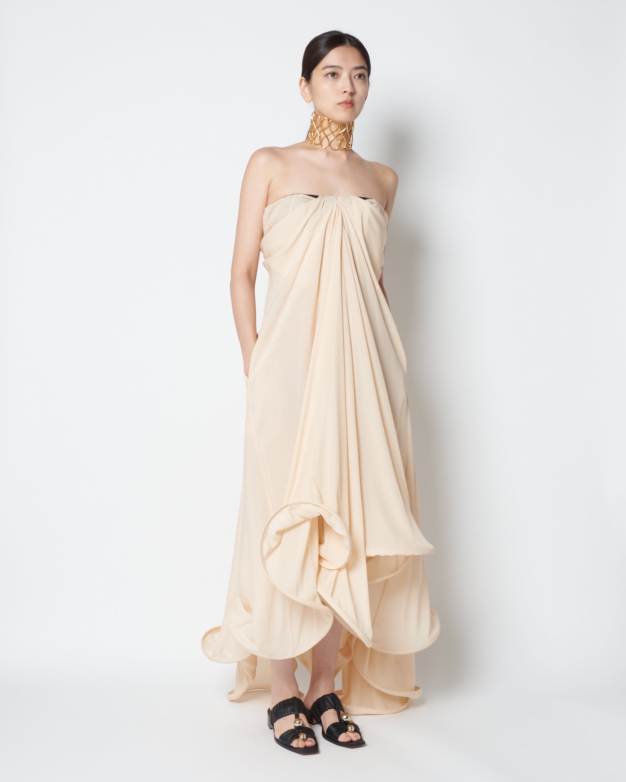 【PRE ORDER】LUISA - SILK STRUCTURED TUBE DRESS