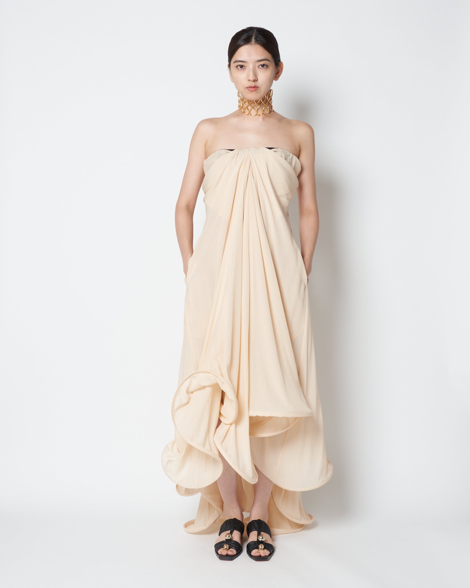 【PRE ORDER】LUISA - SILK STRUCTURED TUBE DRESS