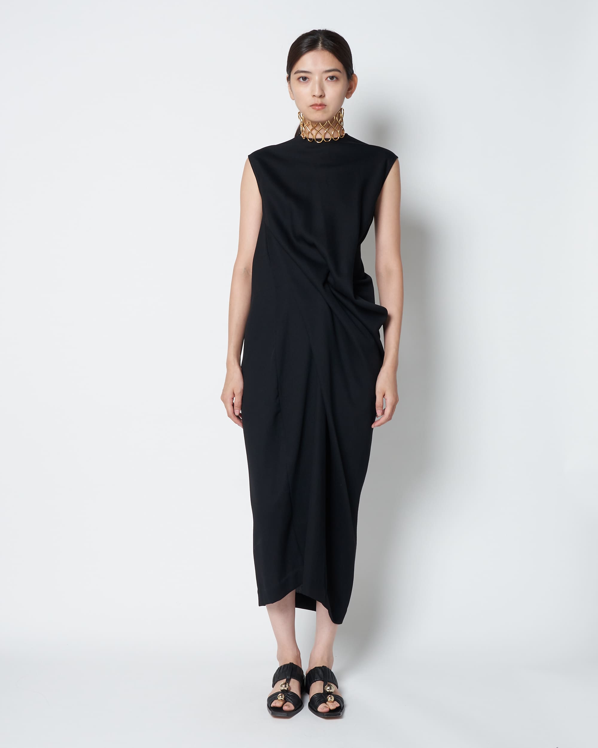 LULEA - SUMMER WOOL DRAPED DRESS