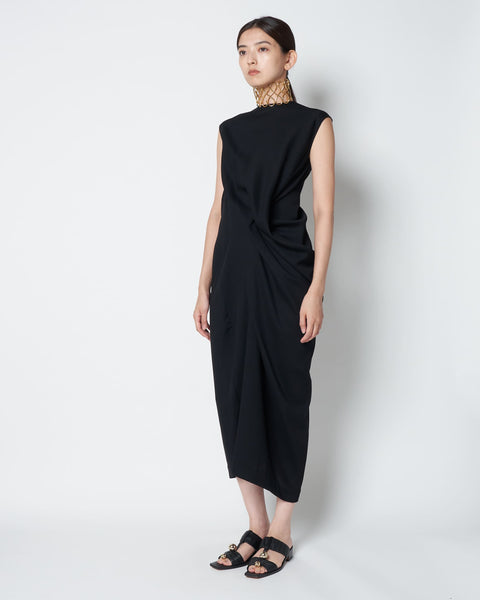 LULEA - SUMMER WOOL DRAPED DRESS