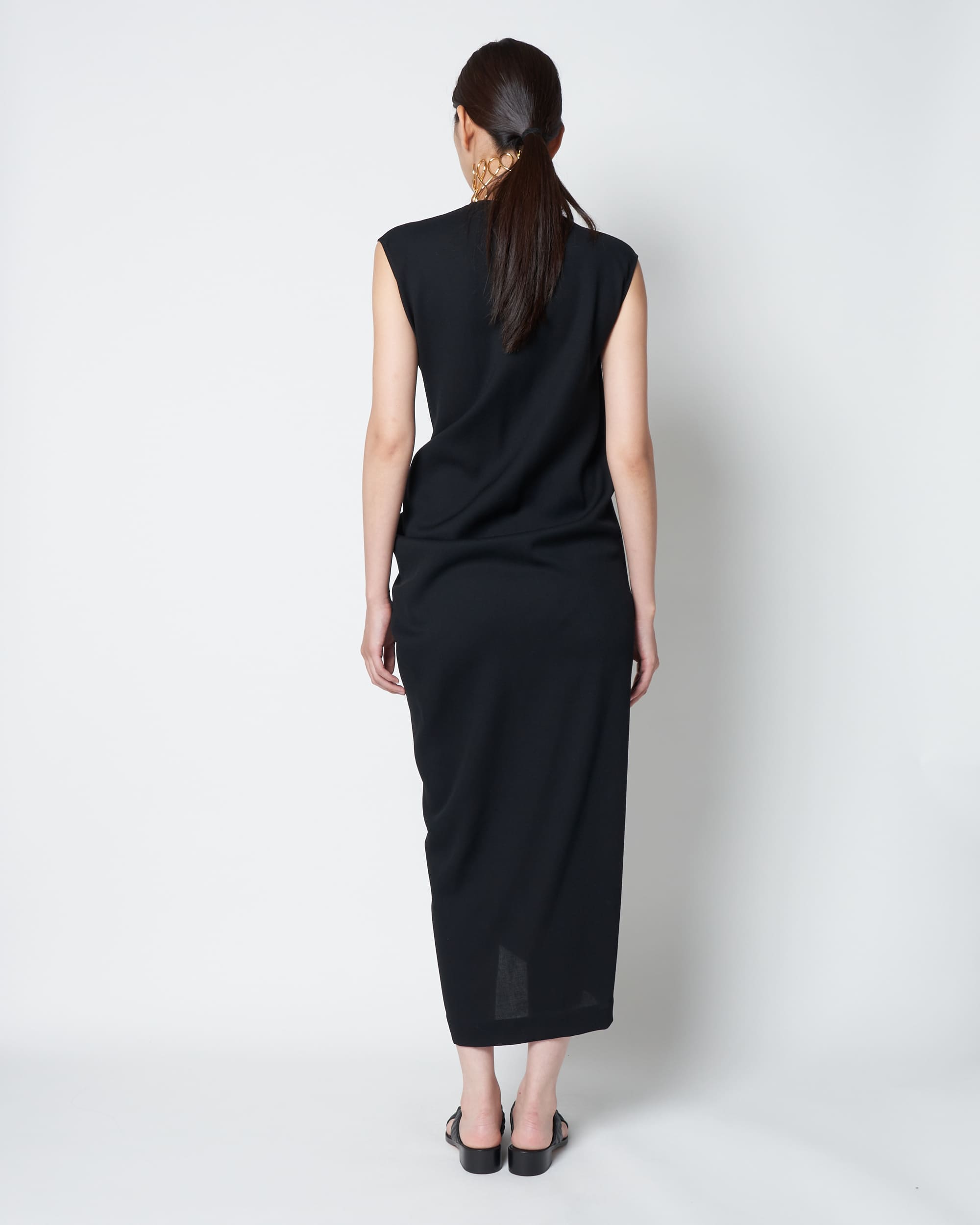 LULEA - SUMMER WOOL DRAPED DRESS