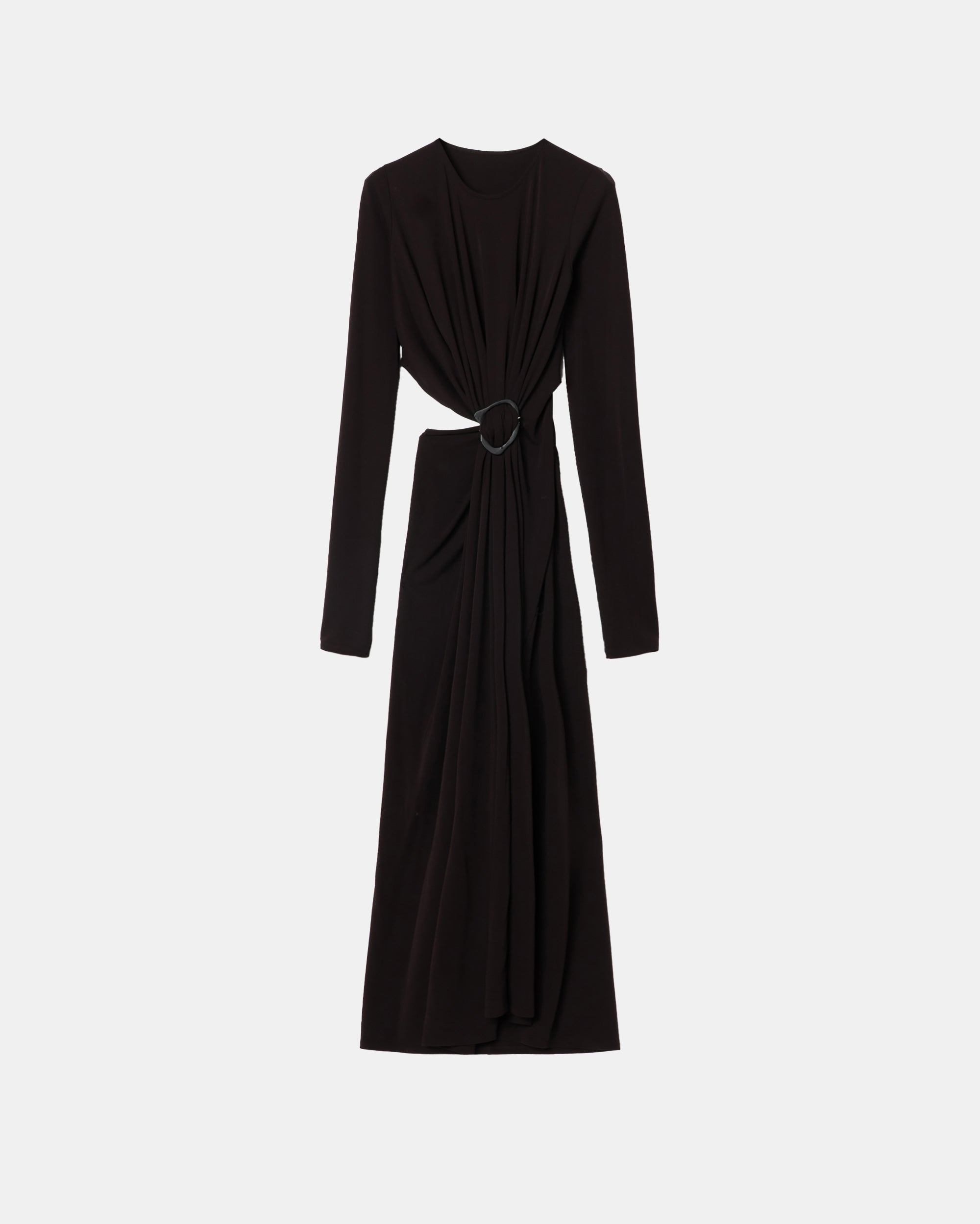 MILENA - JERSEY GATHERED DRESS WITH BUCKLE