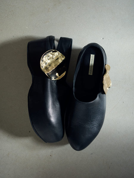 BAUER - ROUND TOE PLATFORM LEATHER SHOES