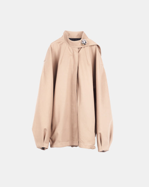 IVANA- ROUND SHAPED ZIP UP COTTON BLOUSON