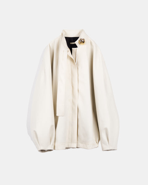 IVANA- ROUND SHAPED ZIP UP COTTON BLOUSON