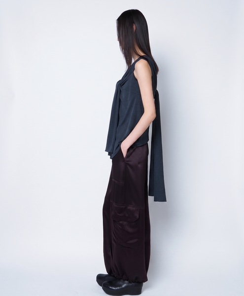 ONYX - DRAPED RAYON TOP
