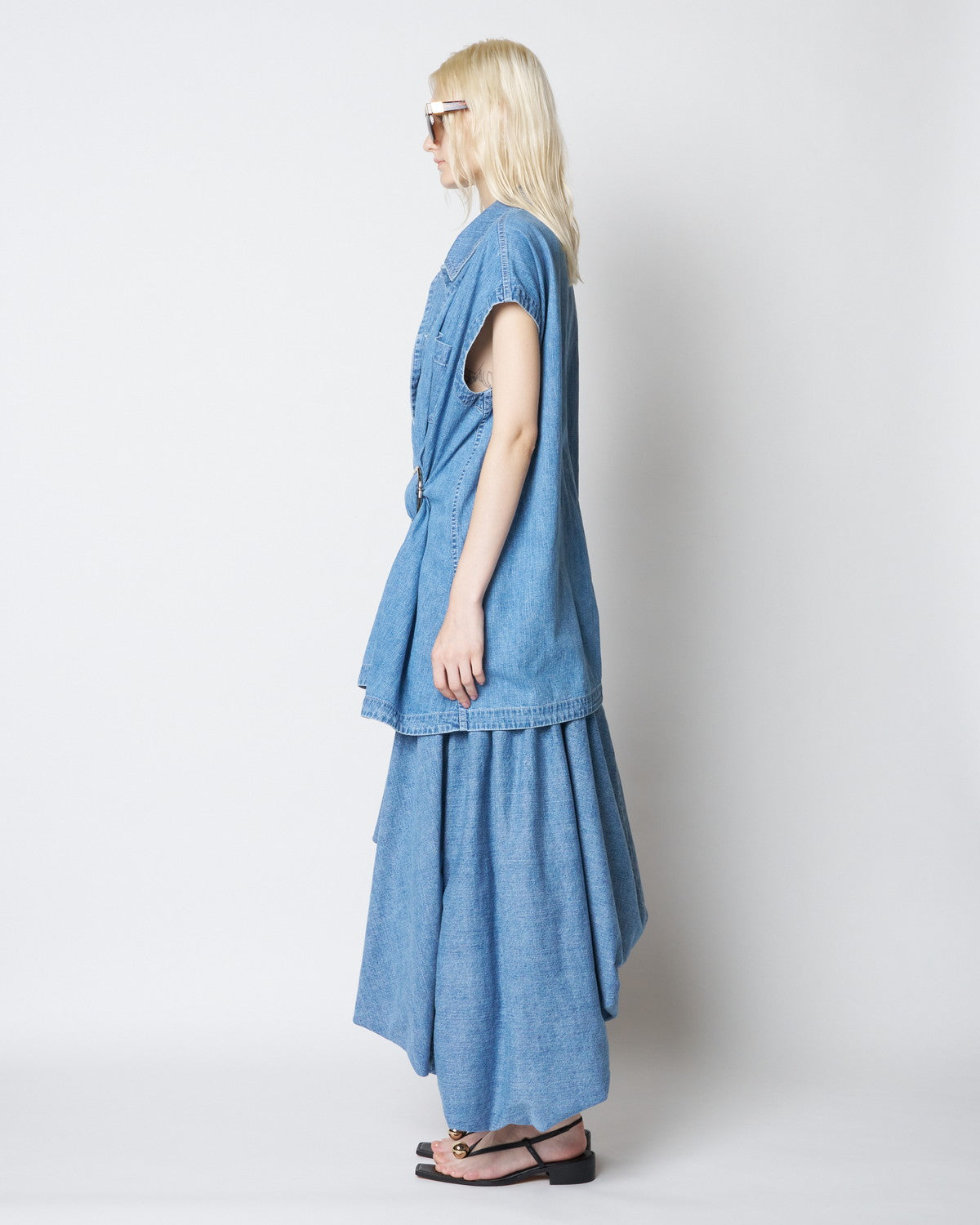 【PRE ORDER】PARISA - ASYMMETRICAL BALOON DENIM SKIRT