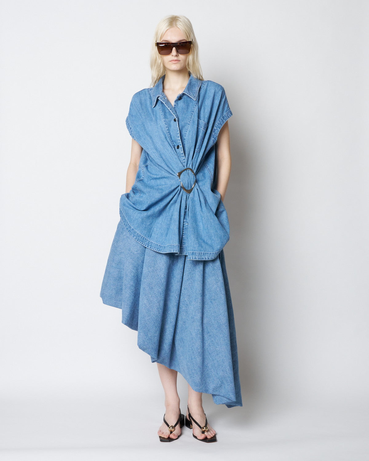 【PRE ORDER】PARISA - ASYMMETRICAL BALOON DENIM SKIRT