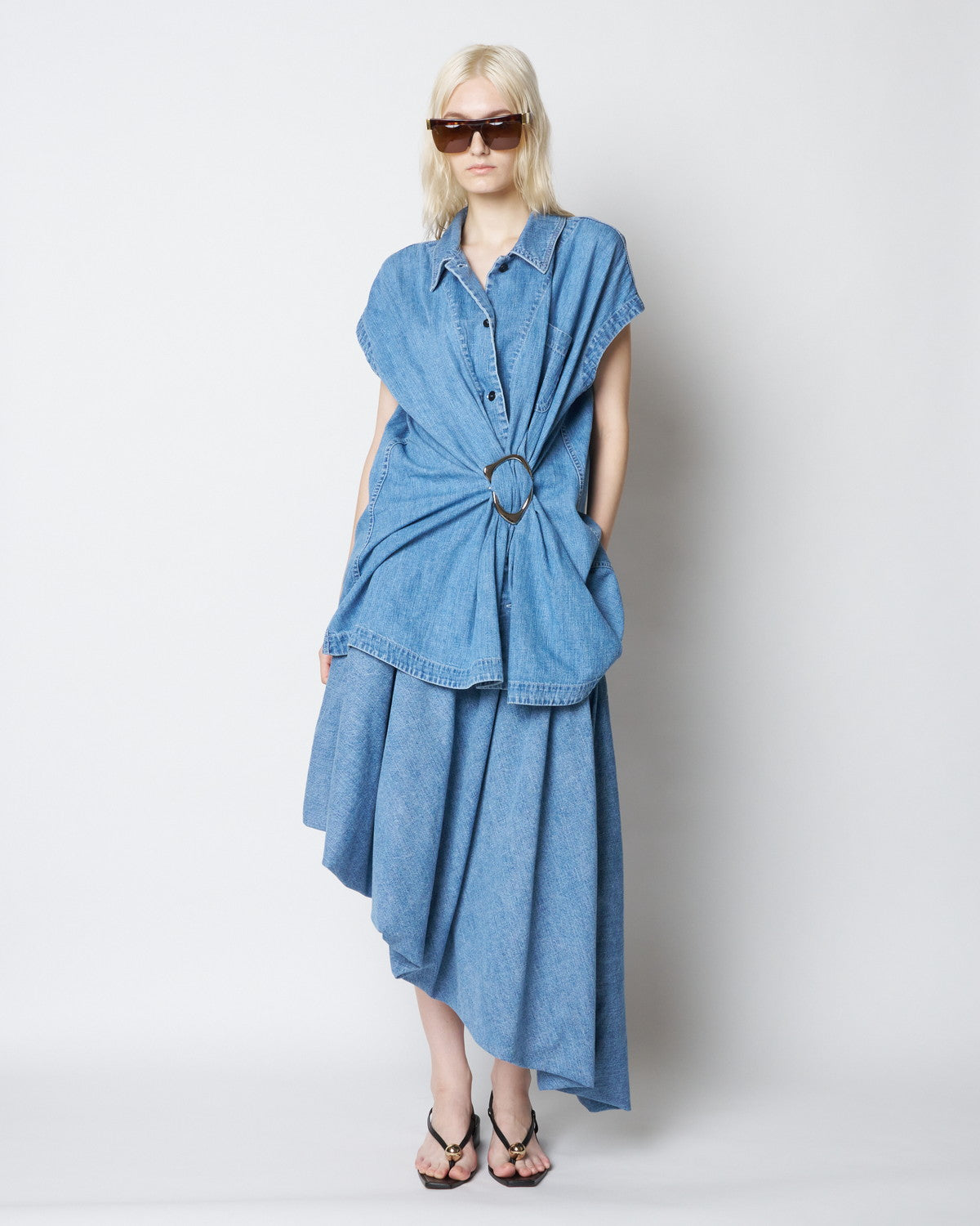 【PRE ORDER】PARISA - ASYMMETRICAL BALOON DENIM SKIRT