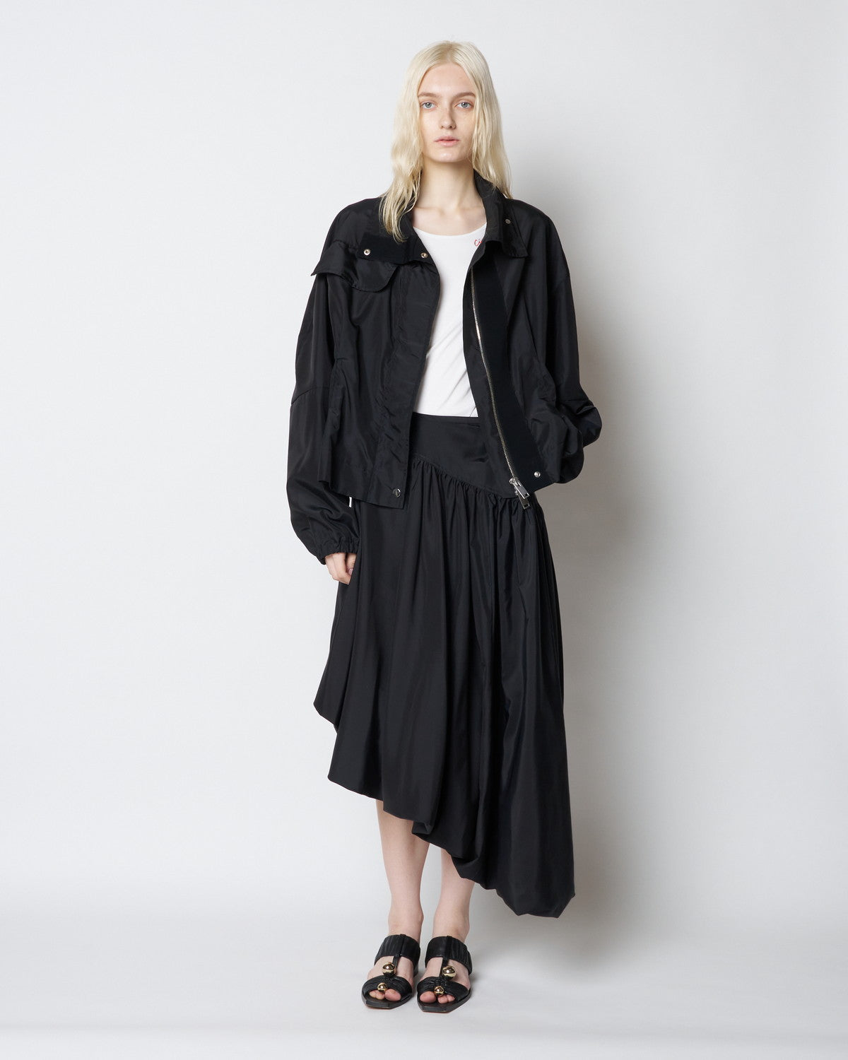 【PRE ORDER】PAMELA - STAND COLLAR NYLON JACKET