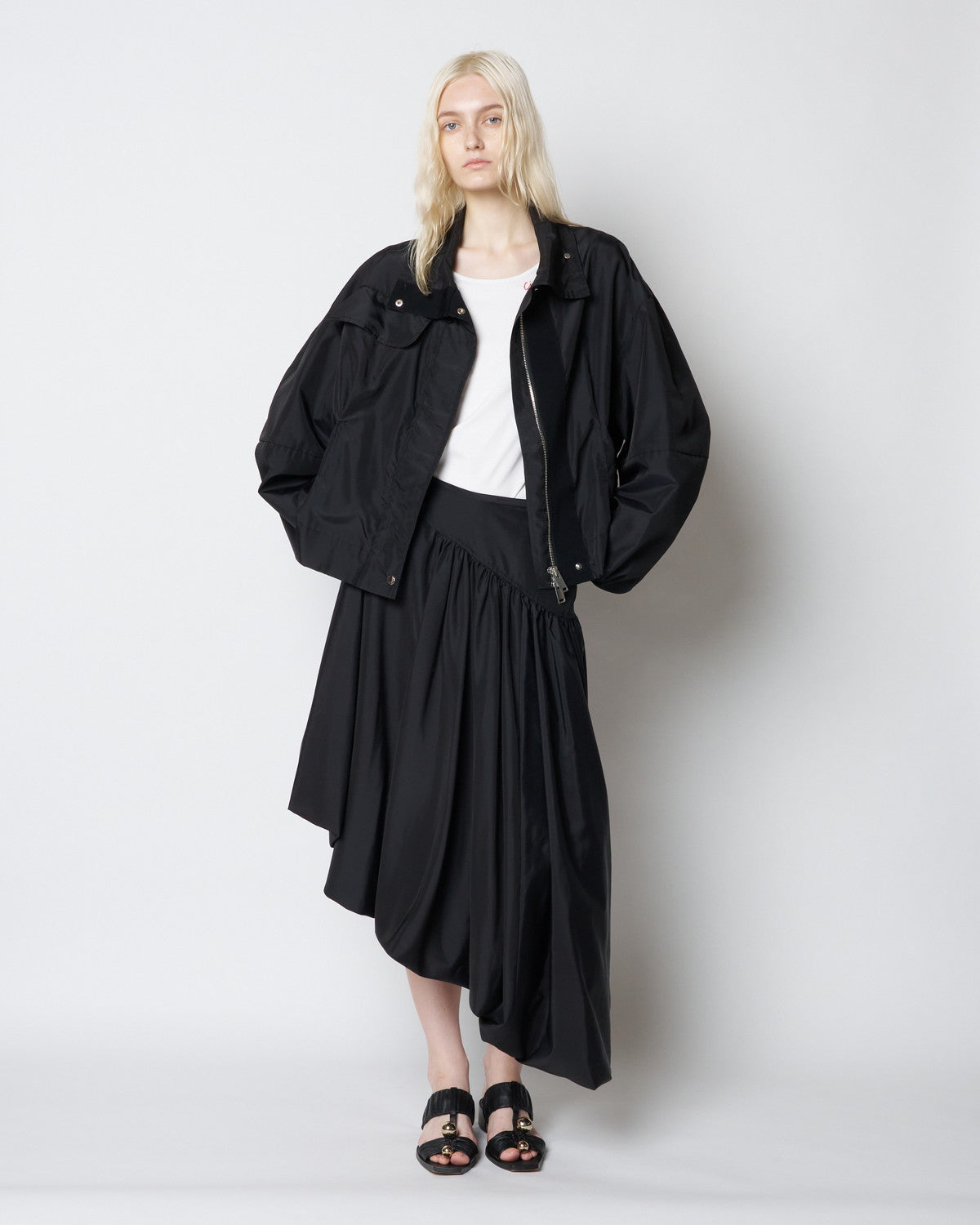 【PRE ORDER】PAMELA - STAND COLLAR NYLON JACKET