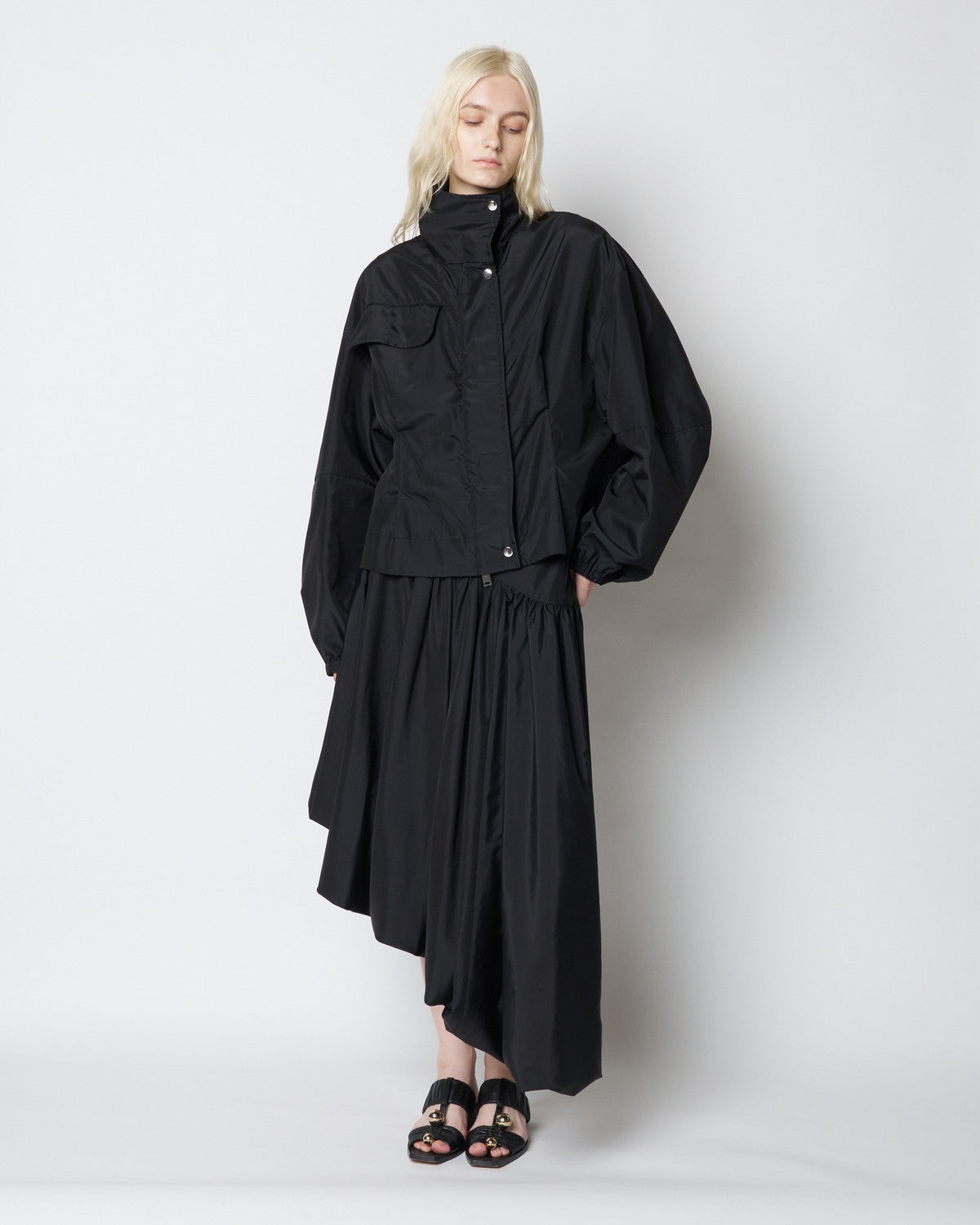 【PRE ORDER】PAMELA - STAND COLLAR NYLON JACKET