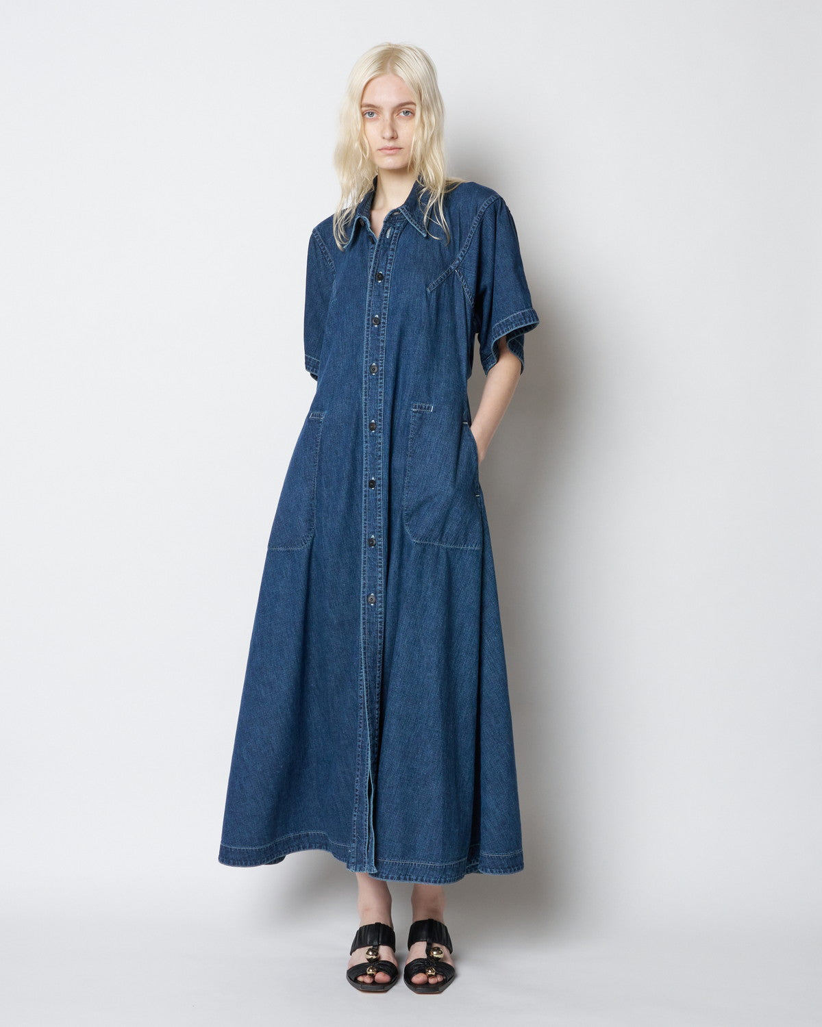 【PRE ORDER】POSY - STRUCTURED DENIM SHIRT DRESS