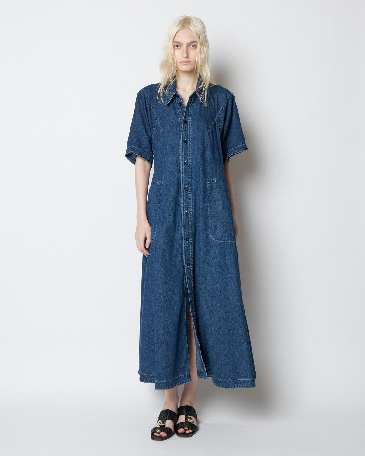 【PRE ORDER】POSY - STRUCTURED DENIM SHIRT DRESS