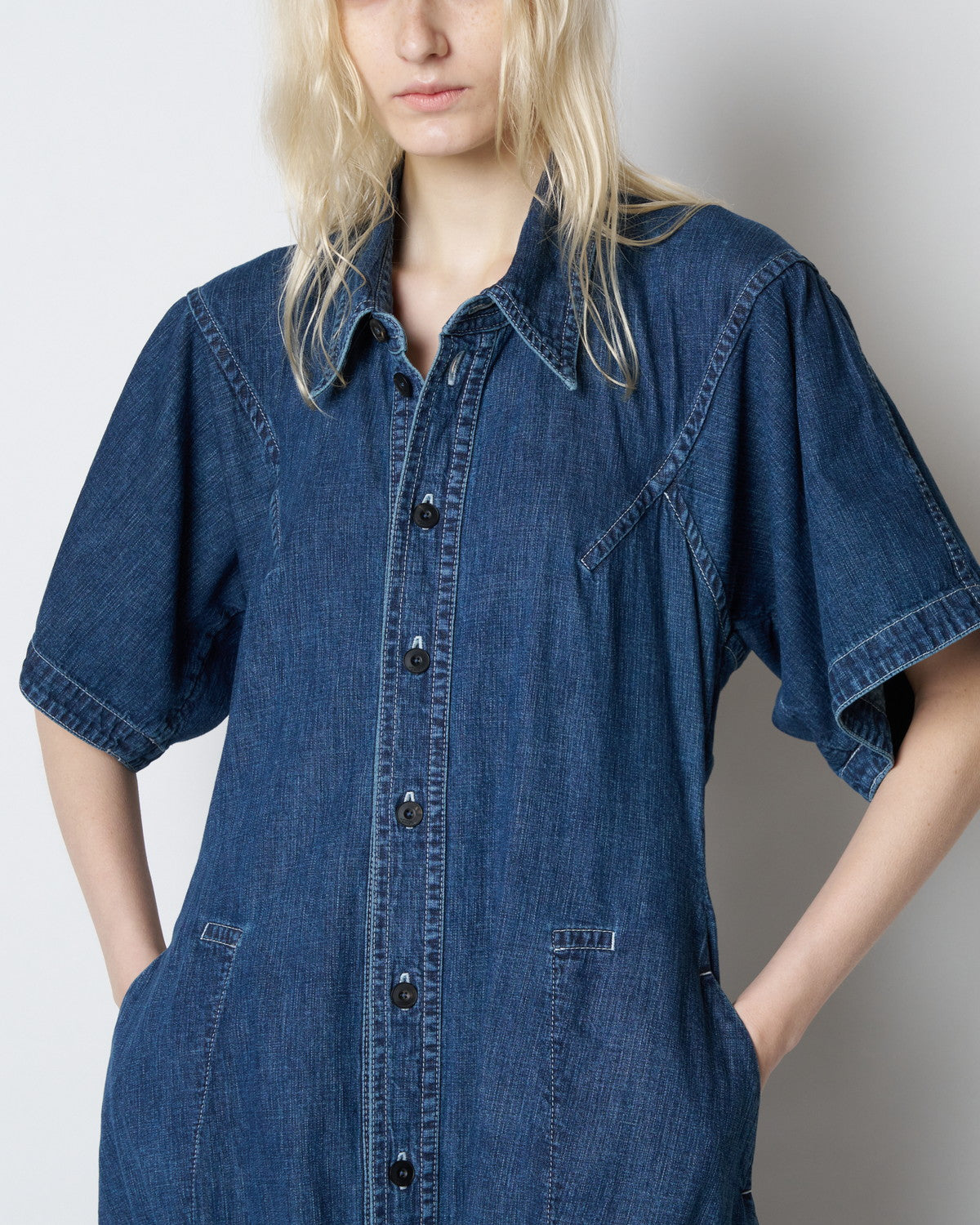 【PRE ORDER】POSY - STRUCTURED DENIM SHIRT DRESS