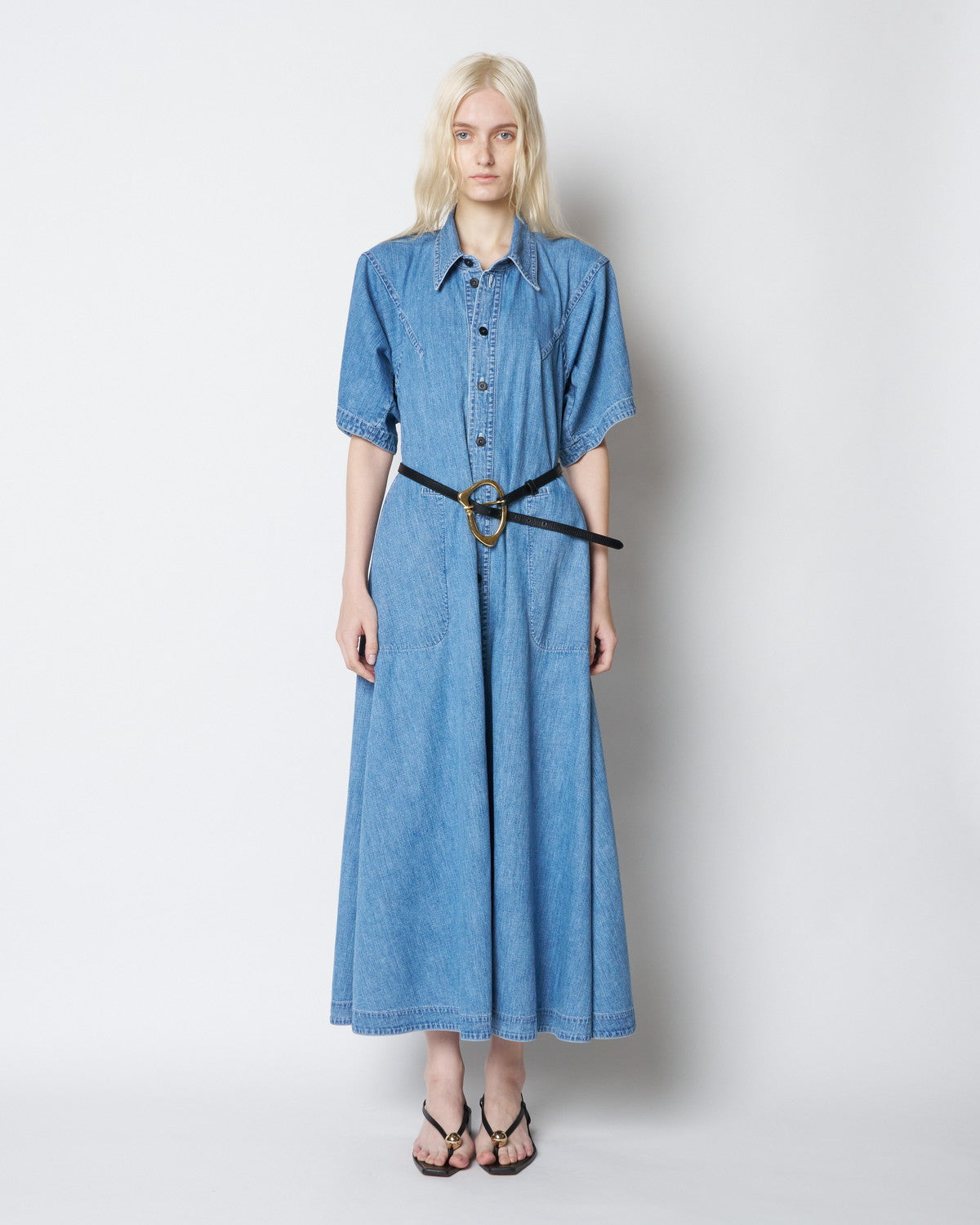 【PRE ORDER】POSY - STRUCTURED DENIM SHIRT DRESS