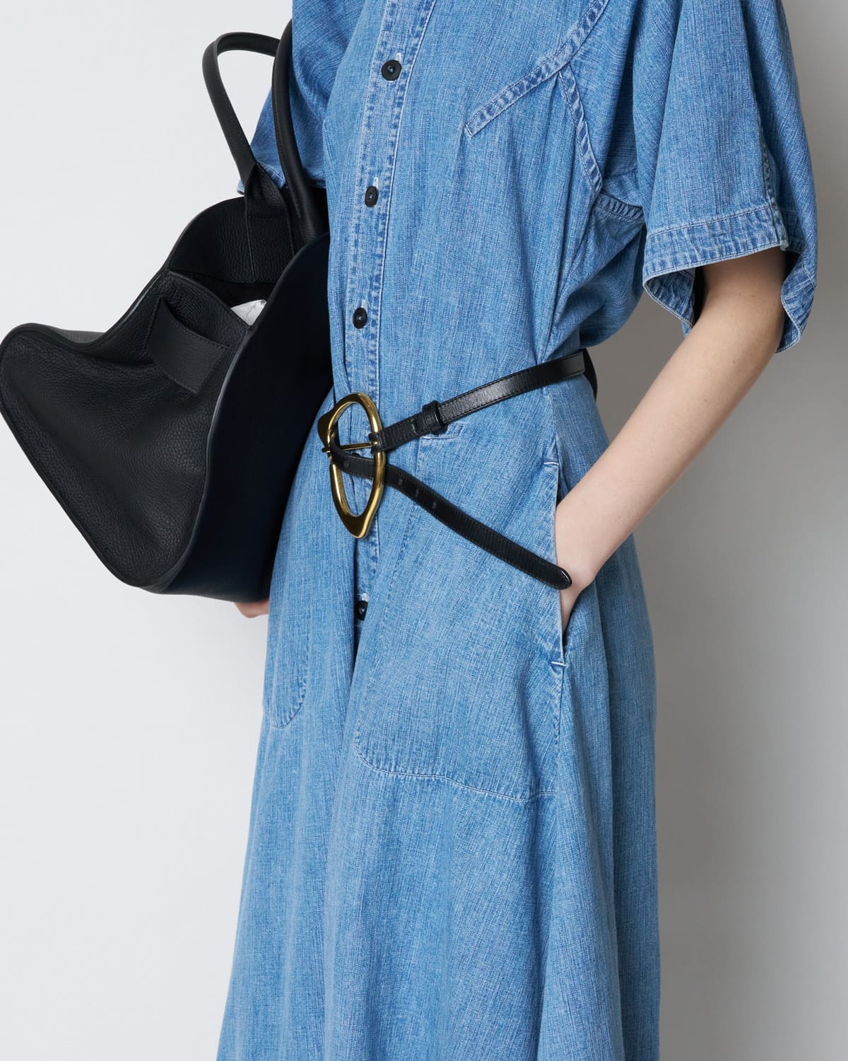 【PRE ORDER】POSY - STRUCTURED DENIM SHIRT DRESS