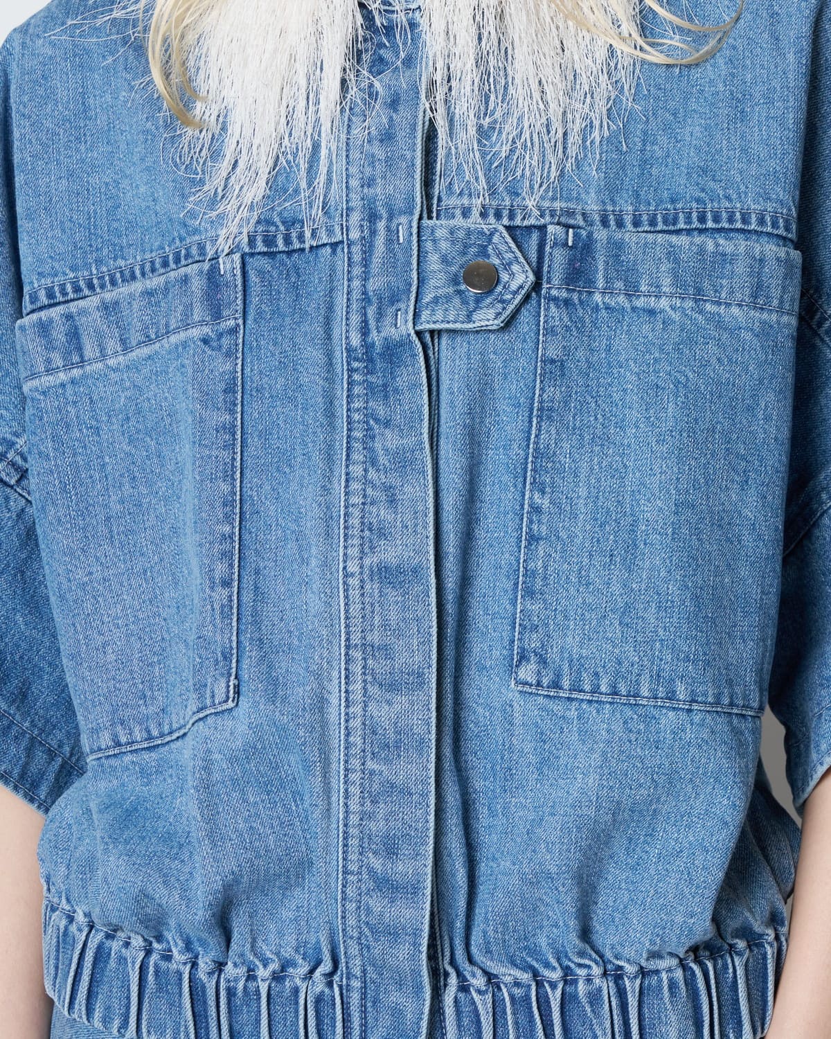 【PRE ORDER】PAZ - FRINGE COLLAR ELASTIC WAIST JACKET