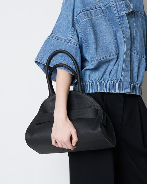 PIADINA - MATTE LEATHER BELTED SMALL BOSTON
