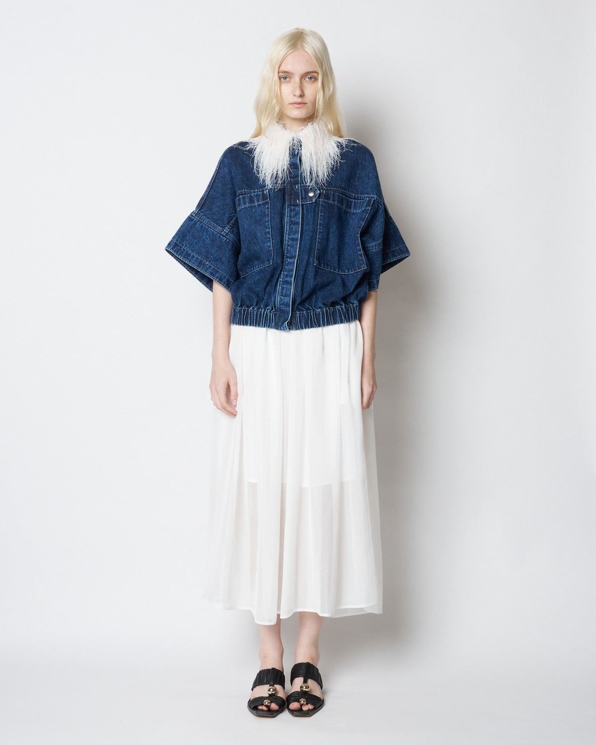 【PRE ORDER】PAZ - FRINGE COLLAR ELASTIC WAIST JACKET